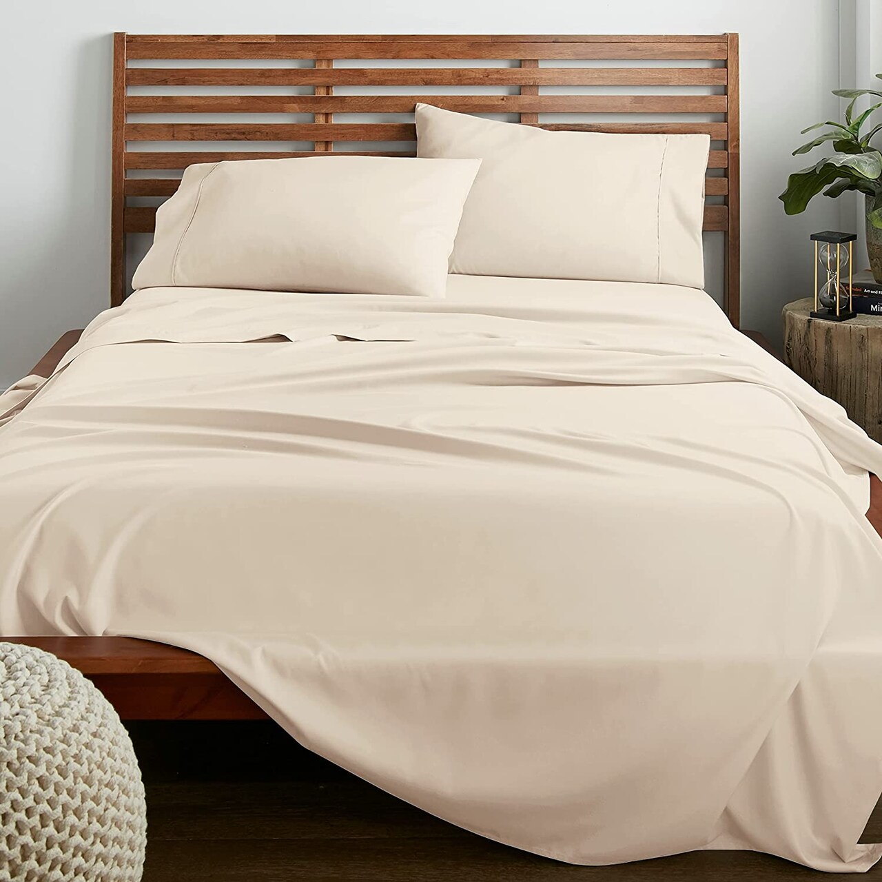 American Home Collection Ultra Soft 4 Piece Microfiber Bedding Sheets and Pillowcase Set Lightweight and Wrinkle Free